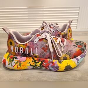 NOBULL Superblossom TranslucentRipstop Runner+ (womens, lightly used)